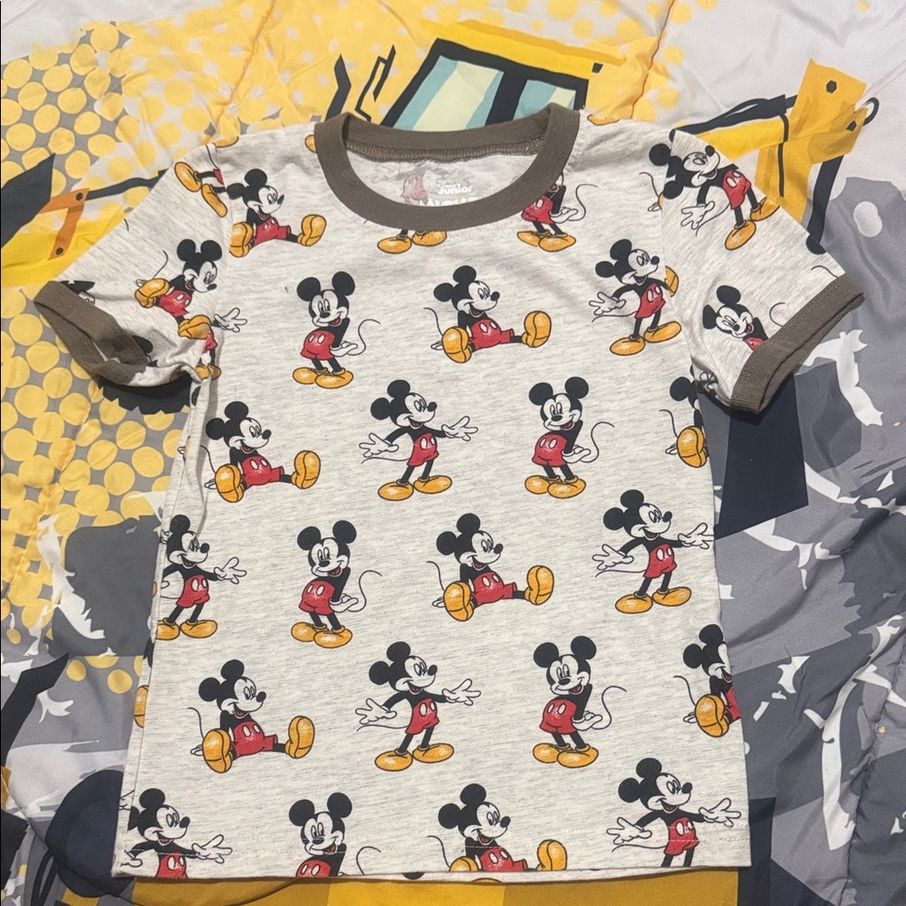 Disney Mickey Mouse Kids T-Shirt - White and Brown